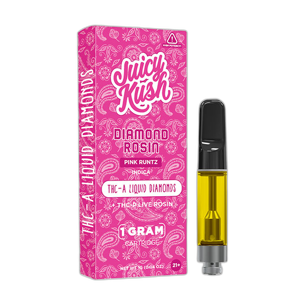 जूसी कुश कार्ट | THC-A THC-P D8 आइसोलेट 1G | 5ct बॉक्स |