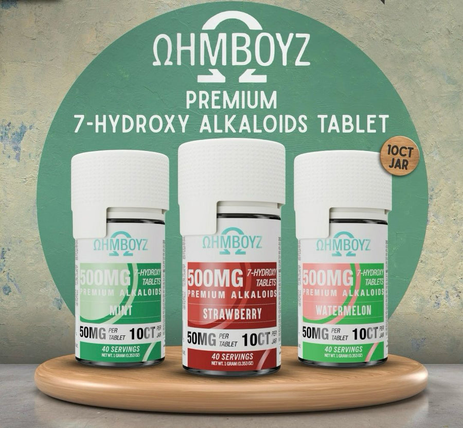 OHMBoyz 7 Hydroxy (10ct) 50mg Per Tab (500mg Per Jar) 10ct Jar