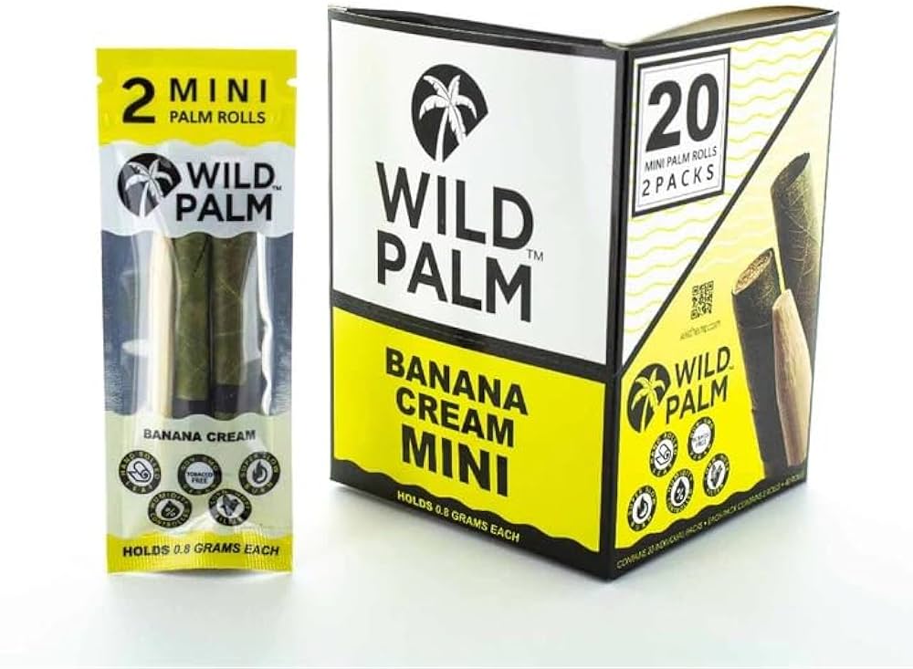 Wild Hemp Mini Palm Rolls 20pk - Banana Cream