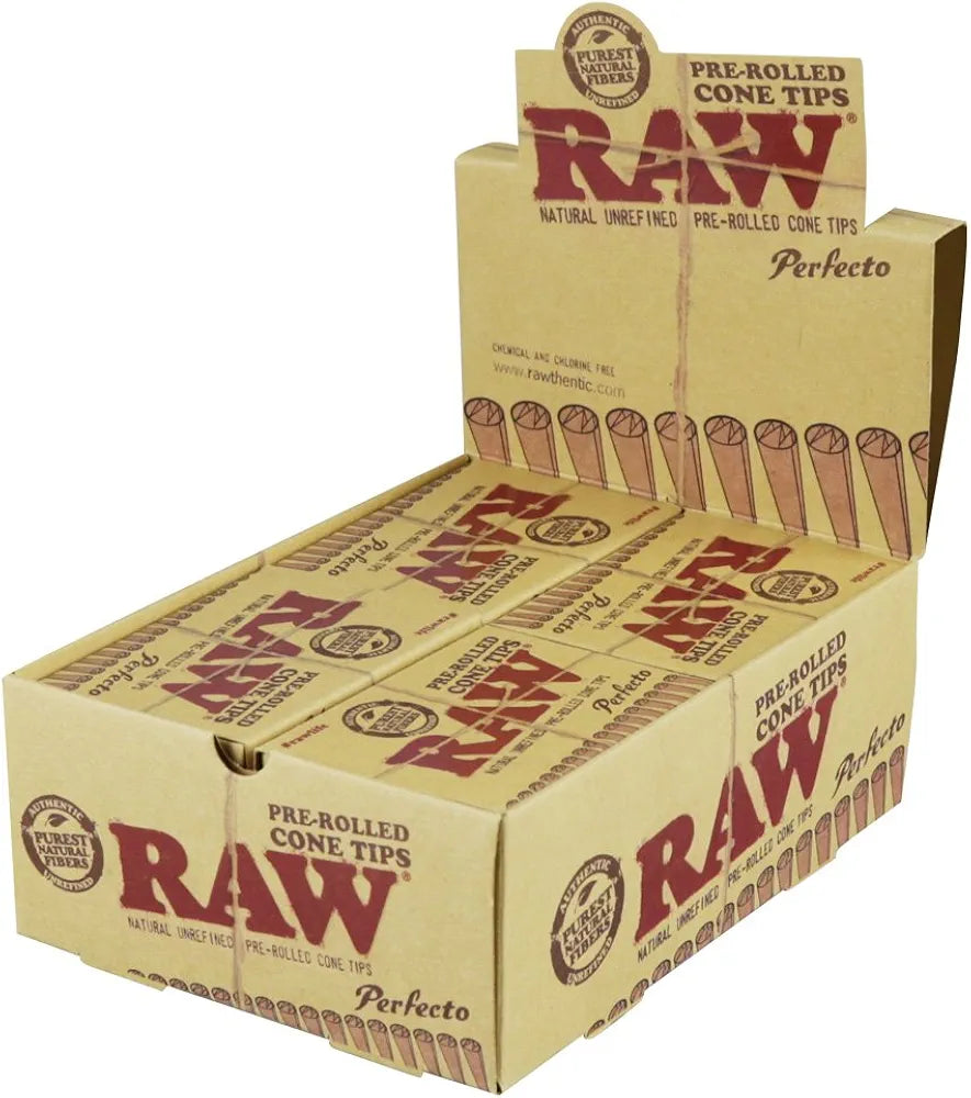 Raw Tips Perfecto Pre Rolled Cone Tips 21PK | 20ct Box