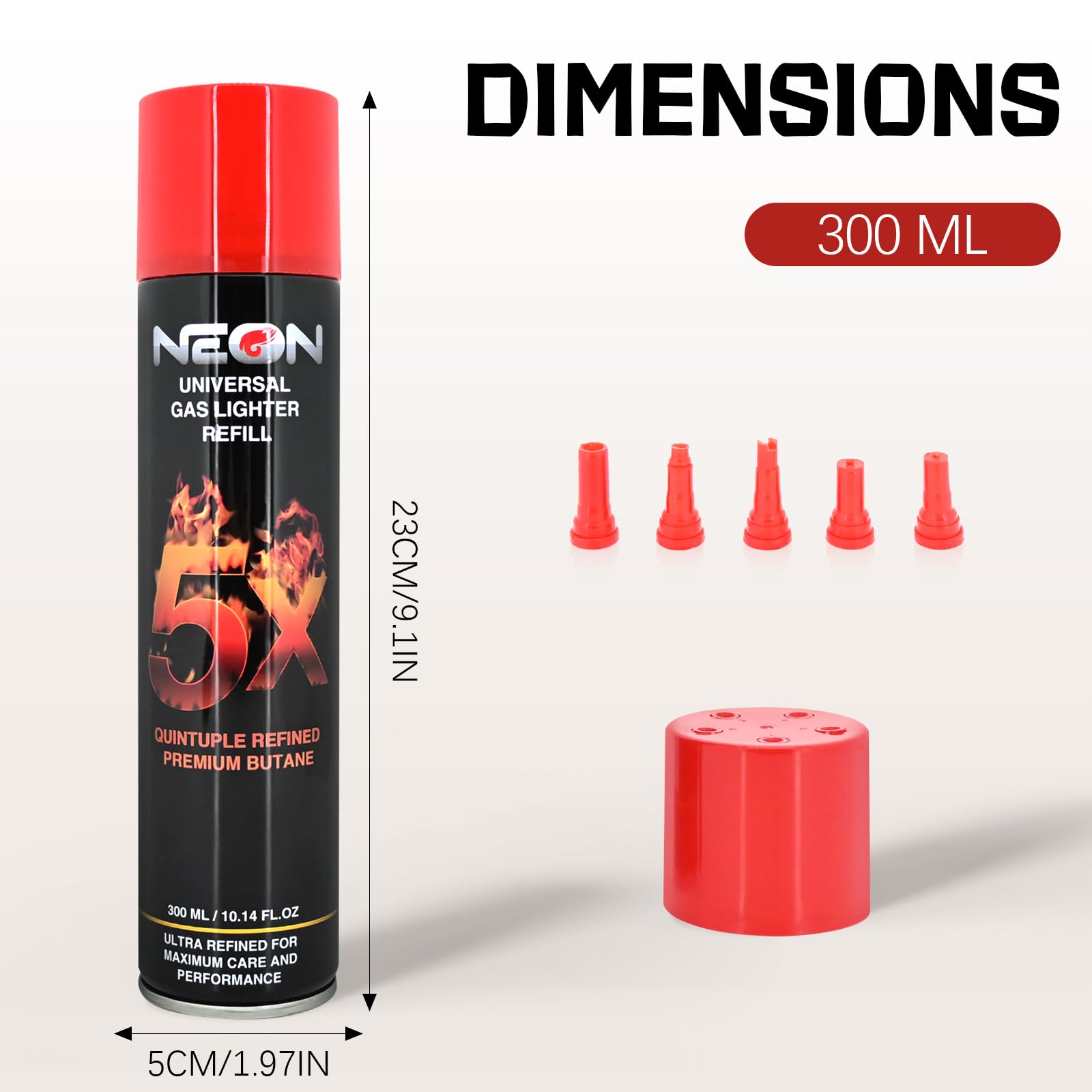 Neon 5x Butane 300ML 12ct Case