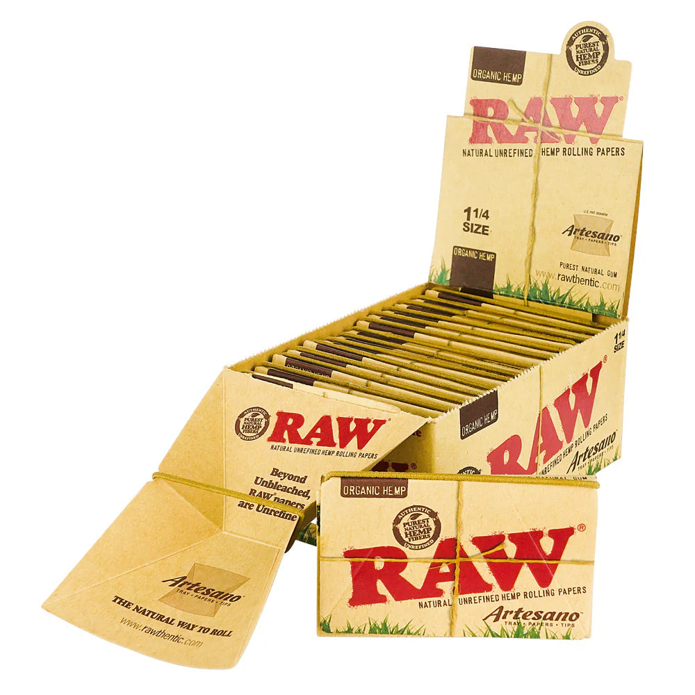 Raw Oraganic 1 1/4 Artesano 15ct Box