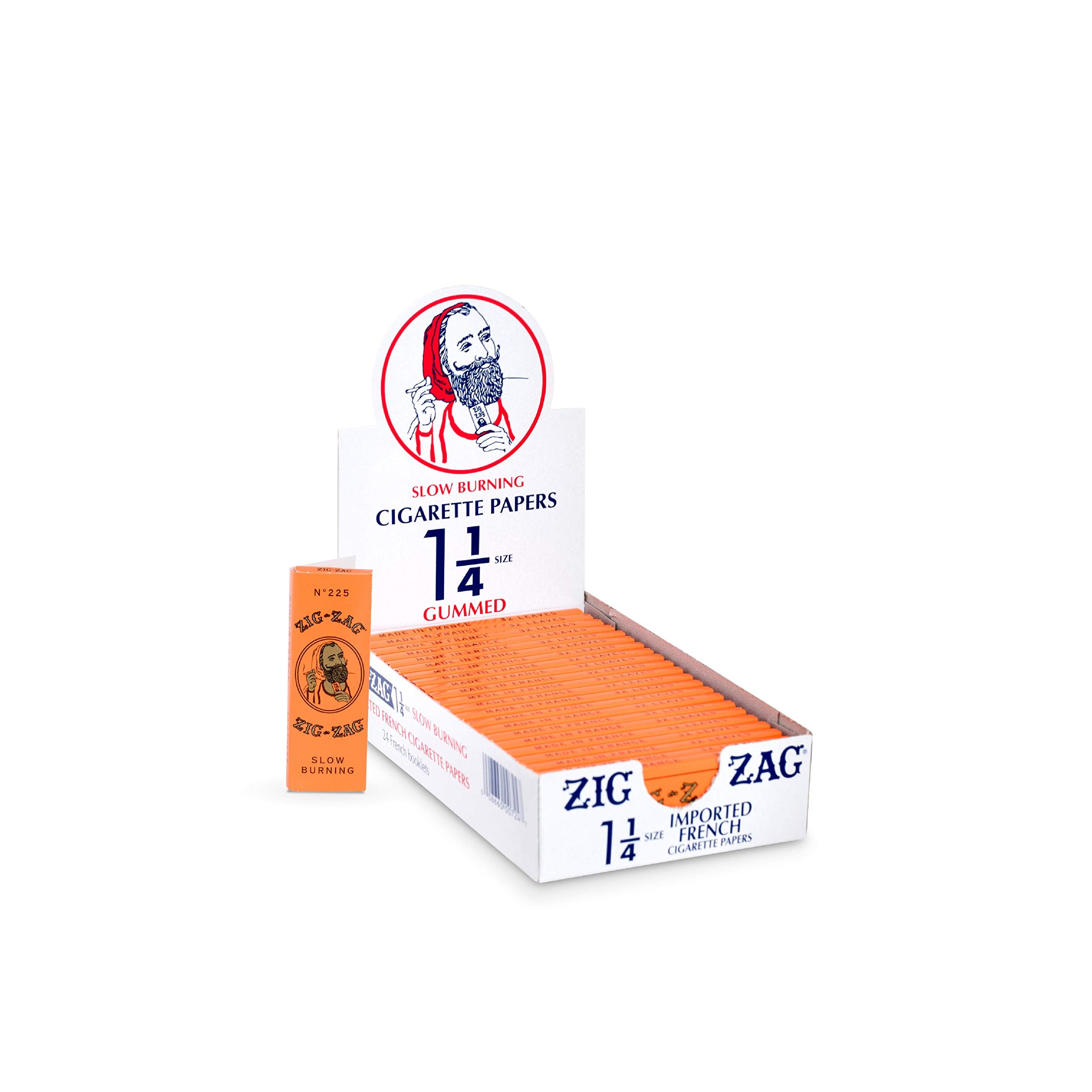 Zig Zag Papers | French Orange 1 1/4 | 24ct Box