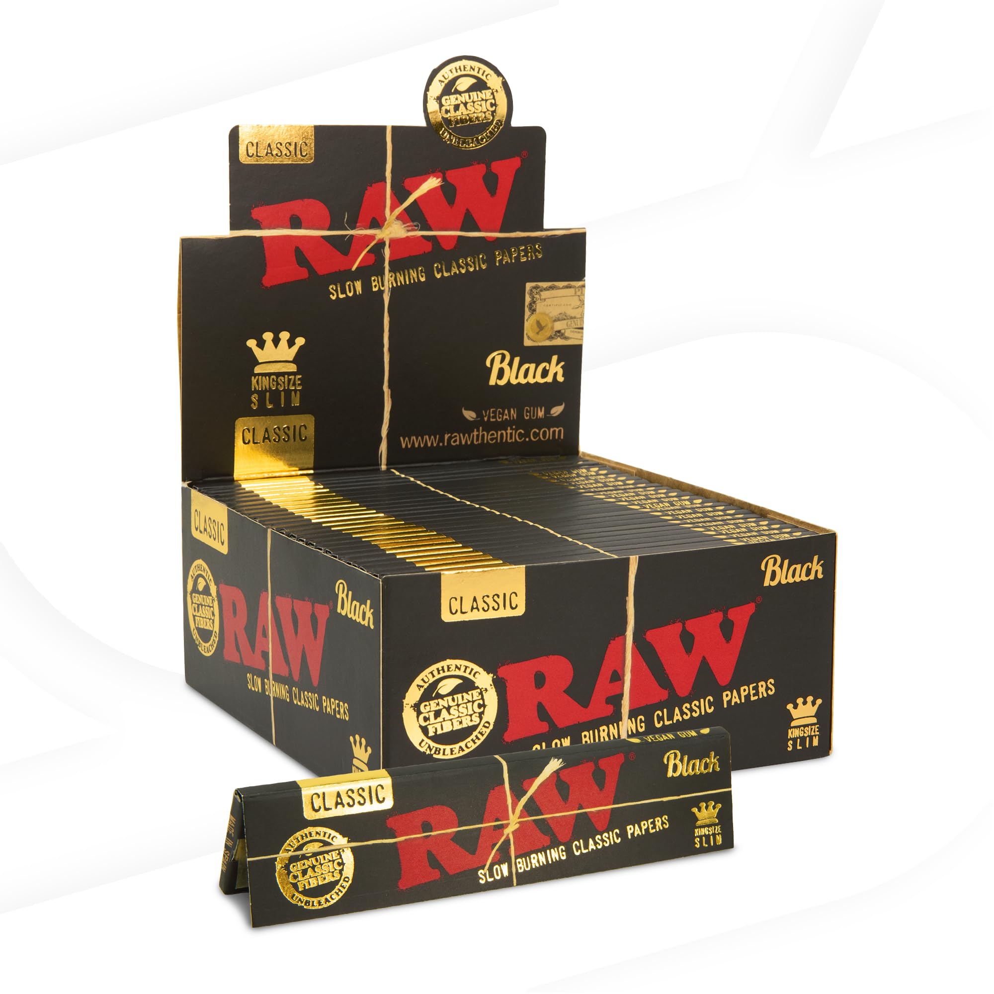 Raw Black King Slim Paper 50ct Box