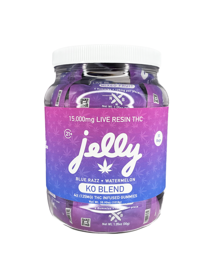 Jelly Gummy | Delta 8 - THC Live Resin KO Blend | 15000mg | 30ct Jar | Mixed Fruit