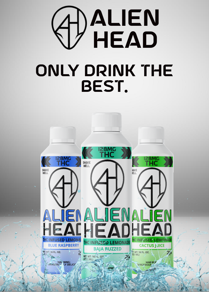 Alien Head THC Drink 128mg 16oz - · United Wholesale