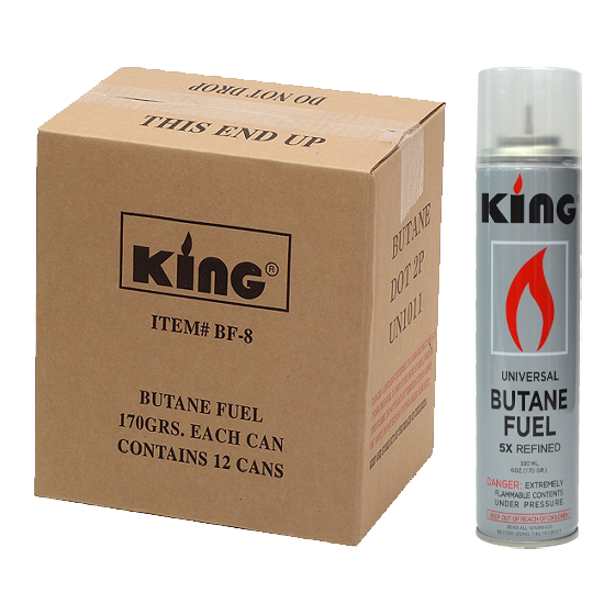 Butane Bulk King Butane 300ML 12ct Case · United Wholesale