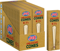 JOB Virgin Unbleached Cone 1 1/4 (6ct) 24ct Box