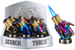 Scorch Torch Single Flame Lighter Built-in Stand & 45 Degree Nozzle 6ct Box (61894)