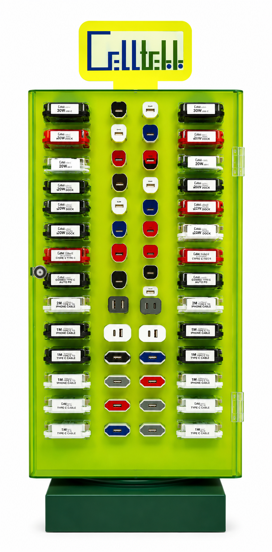 Celltek Cell Phone Accessories Counter Top Display 116ct
