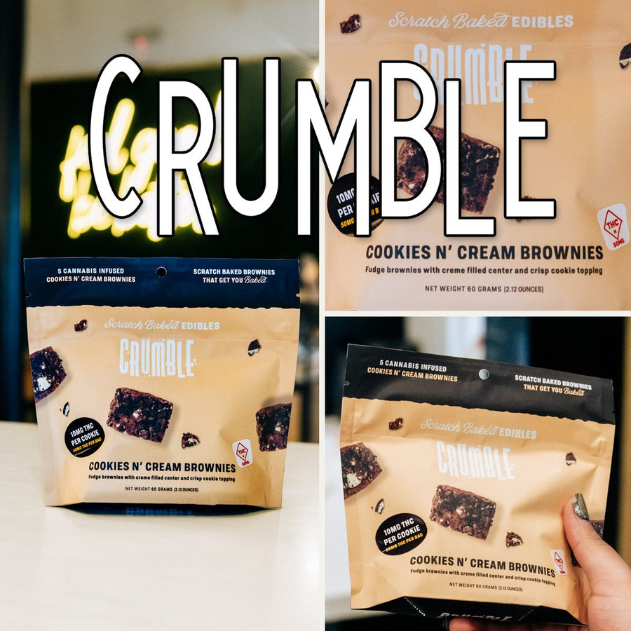 Crumble Cookies N' Cream Brownies 300mg Delta-9 10ct Bag