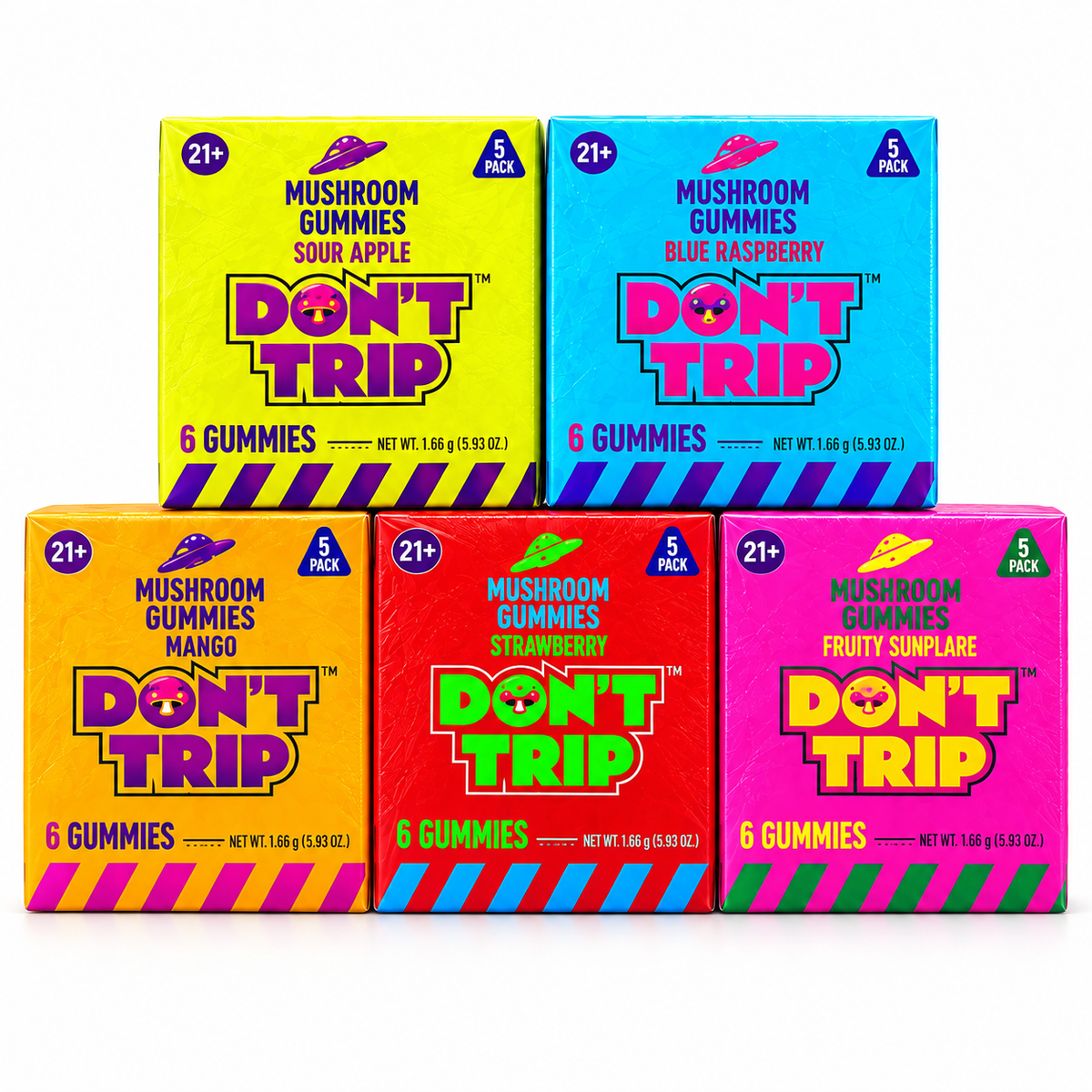 Dozo Don't Trip Mushroom Gummies 5ct Box