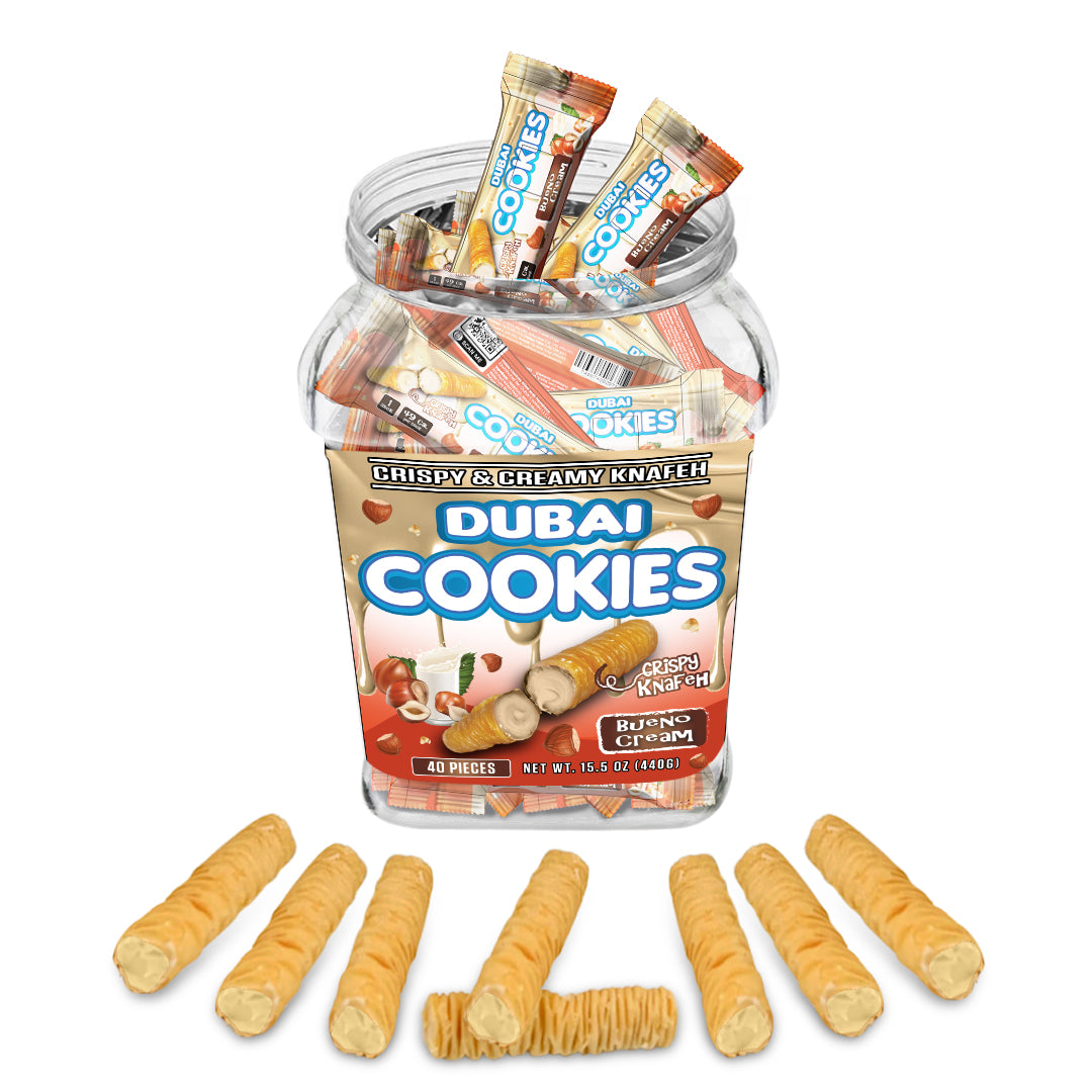 Dubai Cookies Crispy & Creamy Knafeh 40ct Jar |