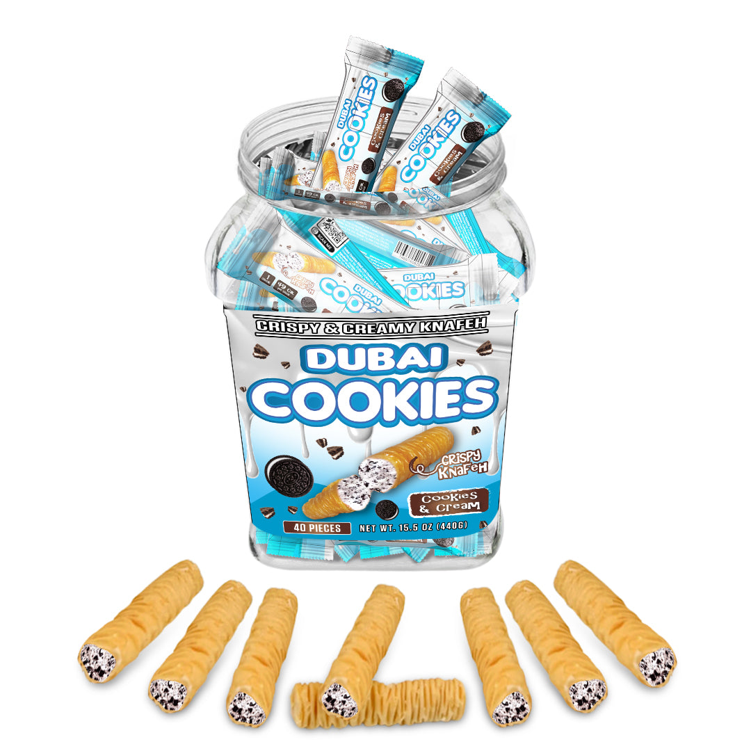 Dubai Cookies Crispy & Creamy Knafeh 40ct Jar |
