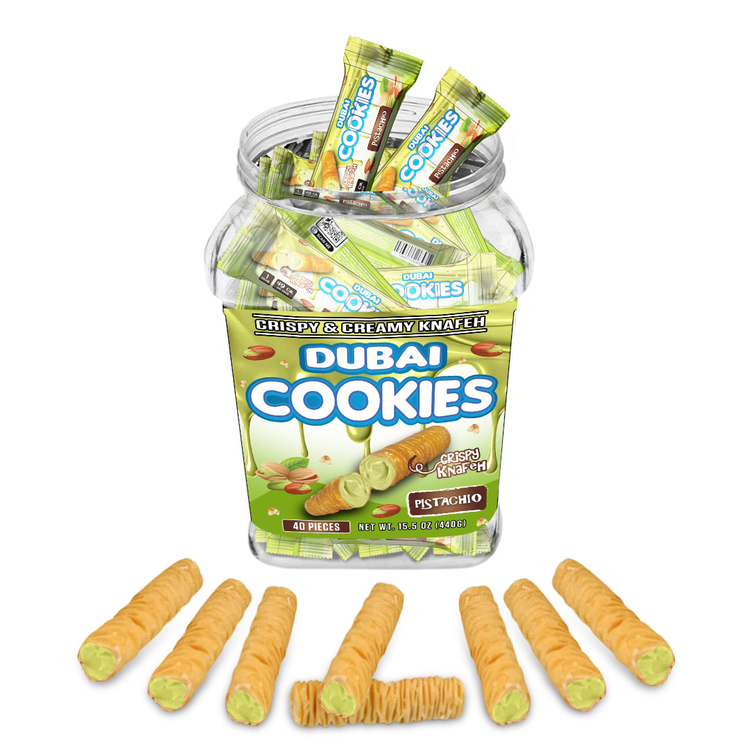 Dubai Cookies Crispy & Creamy Knafeh 40ct Jar |