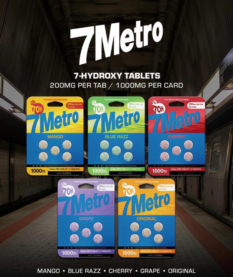7Metro 7 Hydroxy Tablet (5ct) 200mg Per Tab (1000mg Per Pack) 10ct Box |