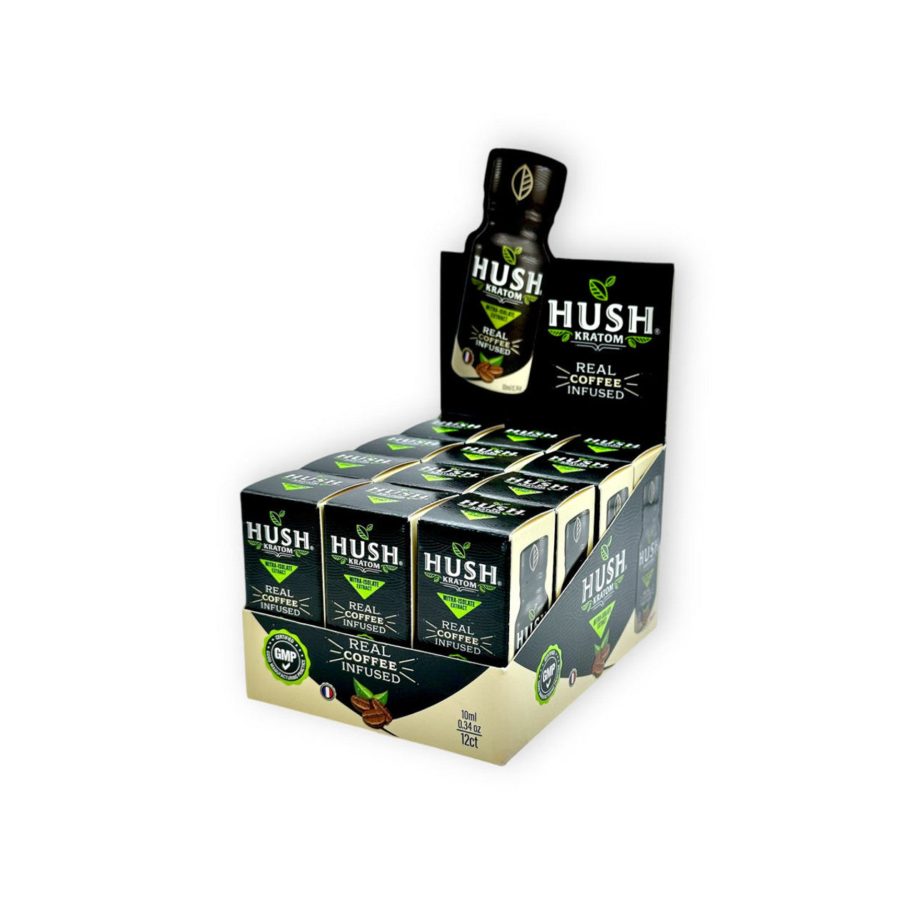 Hush Coffee Liquid Kratom Shot 12ct Box