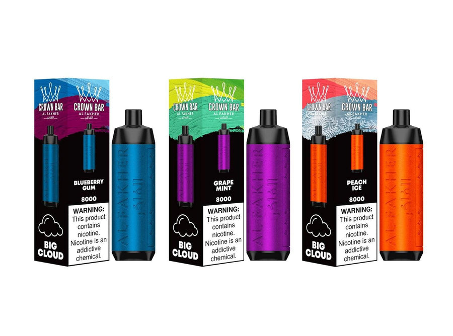 AL Fakher Crown Bar 8000 Puff 0.5% - 5ct Box