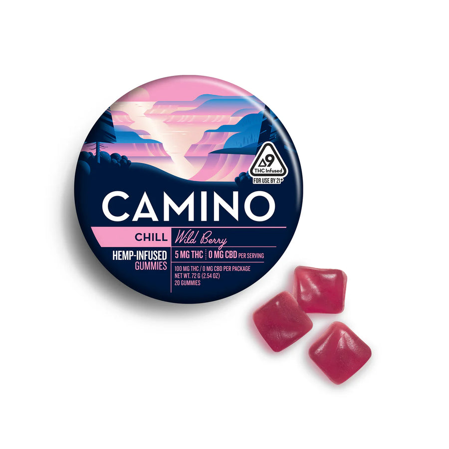 Camino Gummies Wild Berry | Chill | 5MG THC 0MG CBG | 10ct Can