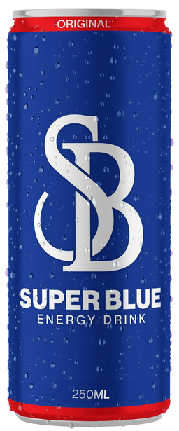 Super Blue Energy Drink 8.4oz 24ct Case