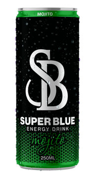Super Blue Energy Drink 8.4oz 24ct Case