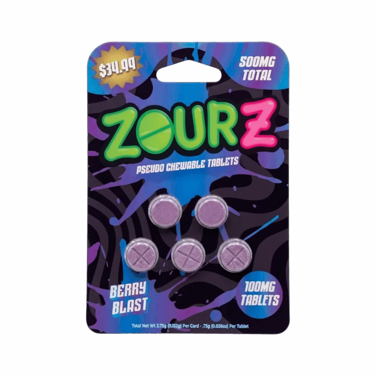 Zourz Pseudo Indoxyl (5ct) 100mg Per Tab (500mg Per Pack) 10ct Box |