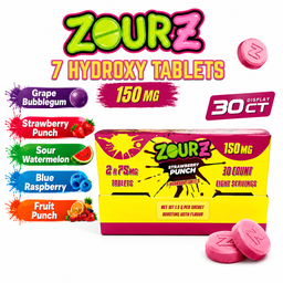 Zourz 7 Hydroxy (2ct ) 75mg Per Tab (150mg Per Pack) 30ct Display