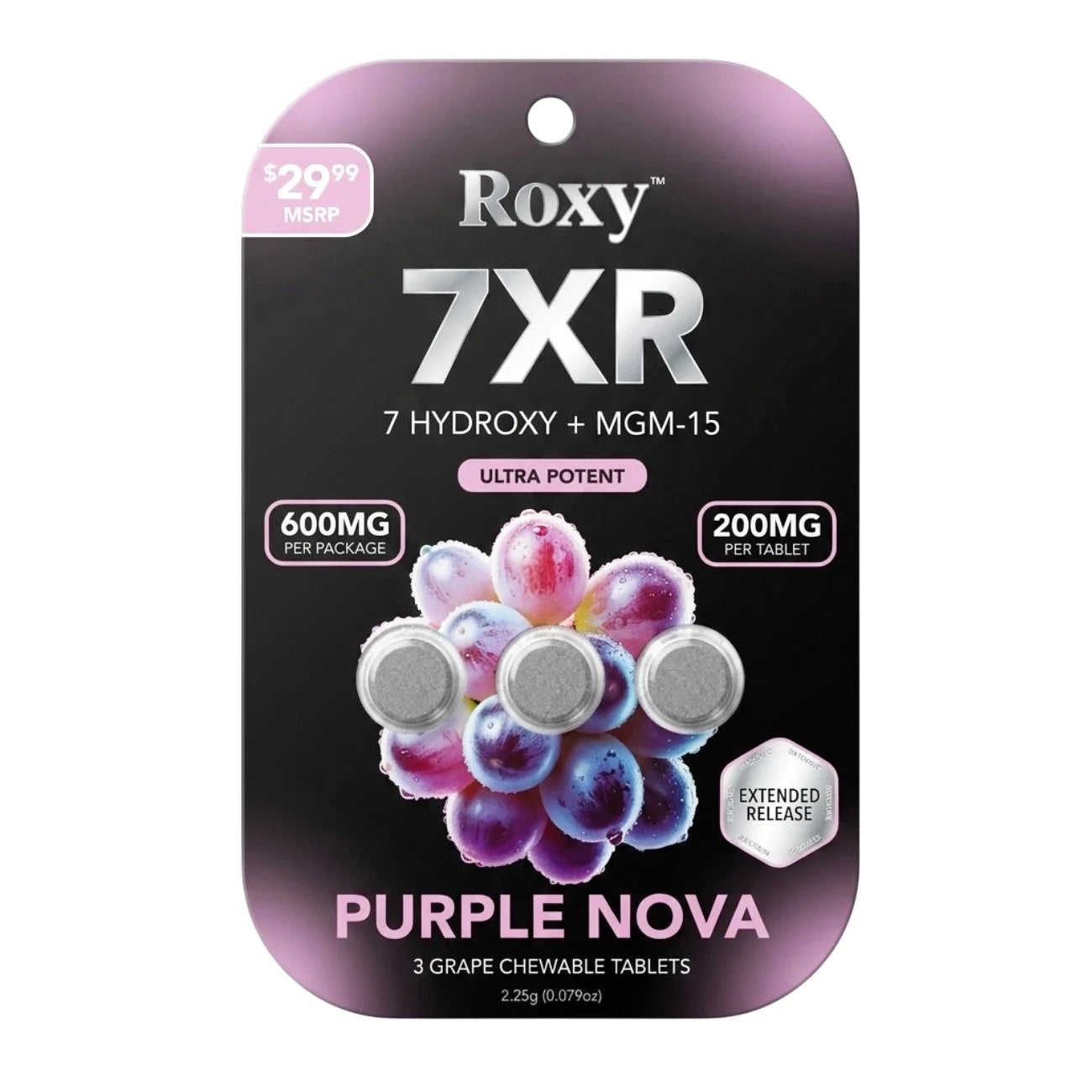 Roxy 7XR Tablets 7 Hydroxy + MGM-15 (3ct) 200mg Per Tab (600mg Per Pack) 10ct Box