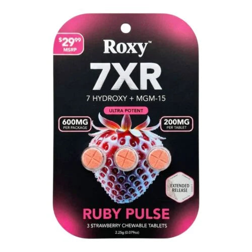 Roxy 7XR Tablets 7 Hydroxy + MGM-15 (3ct) 200mg Per Tab (600mg Per Pack) 10ct Box