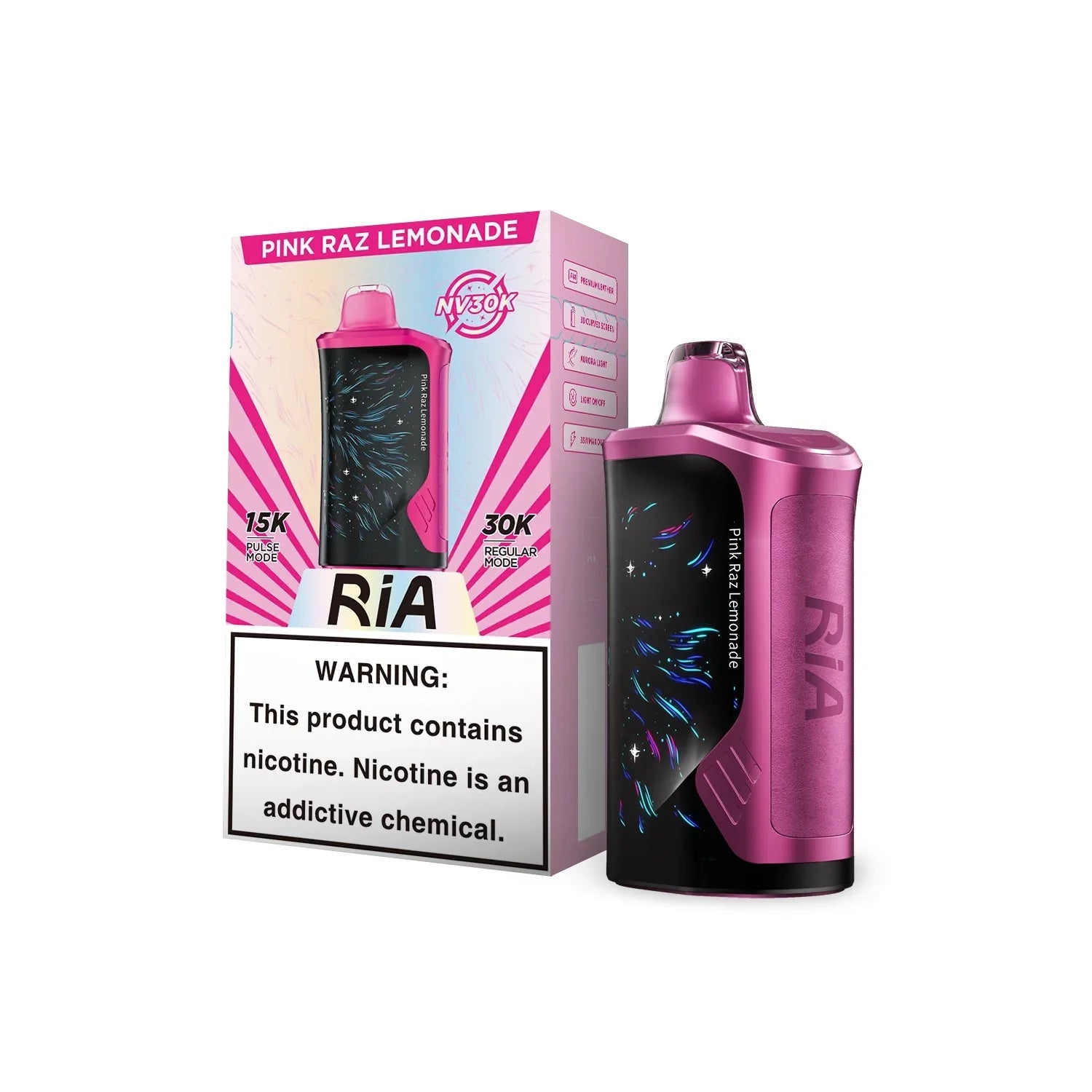 RIA NV30K By Geek Bar Disposable Vape 5-Count Box
