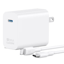 1Hora 30W USB-C Adapter With 1M C to C Data Cable Combo