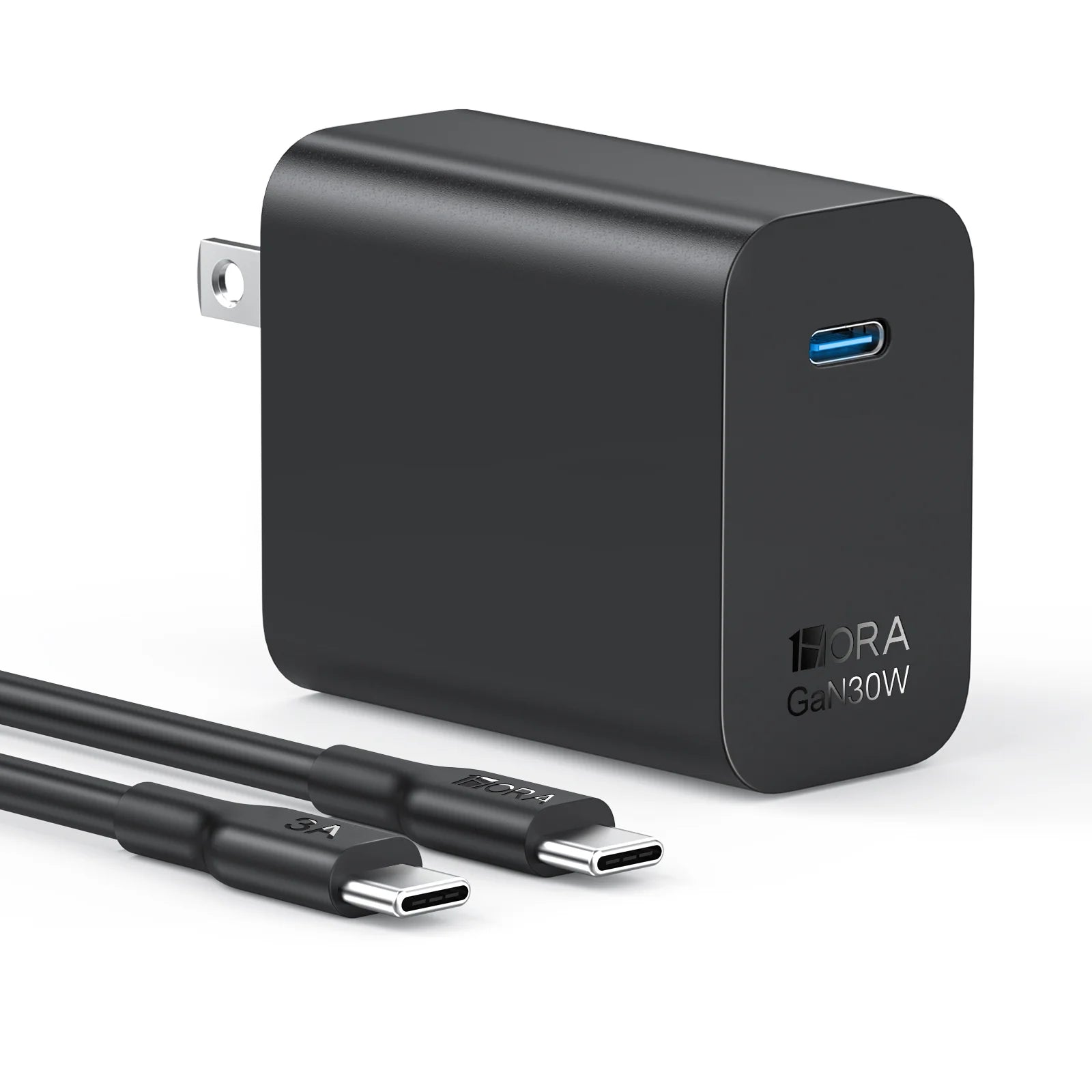 1Hora 30W USB-C Adapter With 1M C to C Data Cable Combo