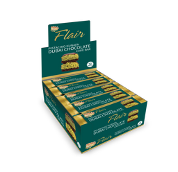 Flair Dubai Chocolate Pistachio Kunafa Cake Bar 12ct Box
