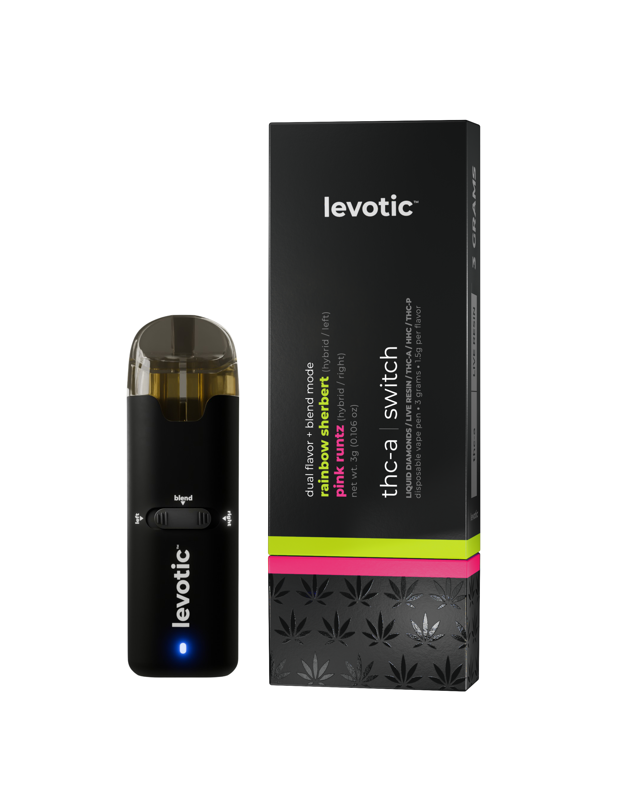 Levotic Disposables | THCA Switch 3G | 5ct Box |