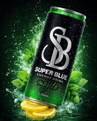 Super Blue Energy Drink 8.4oz 24ct Case