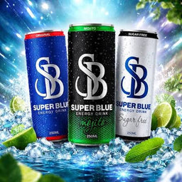 Super Blue Energy Drink 8.4oz 24ct Case