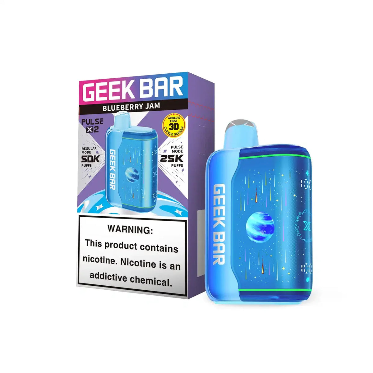 Geek Bar Pulse X2 50K Disposable Vape 5-Count Box
