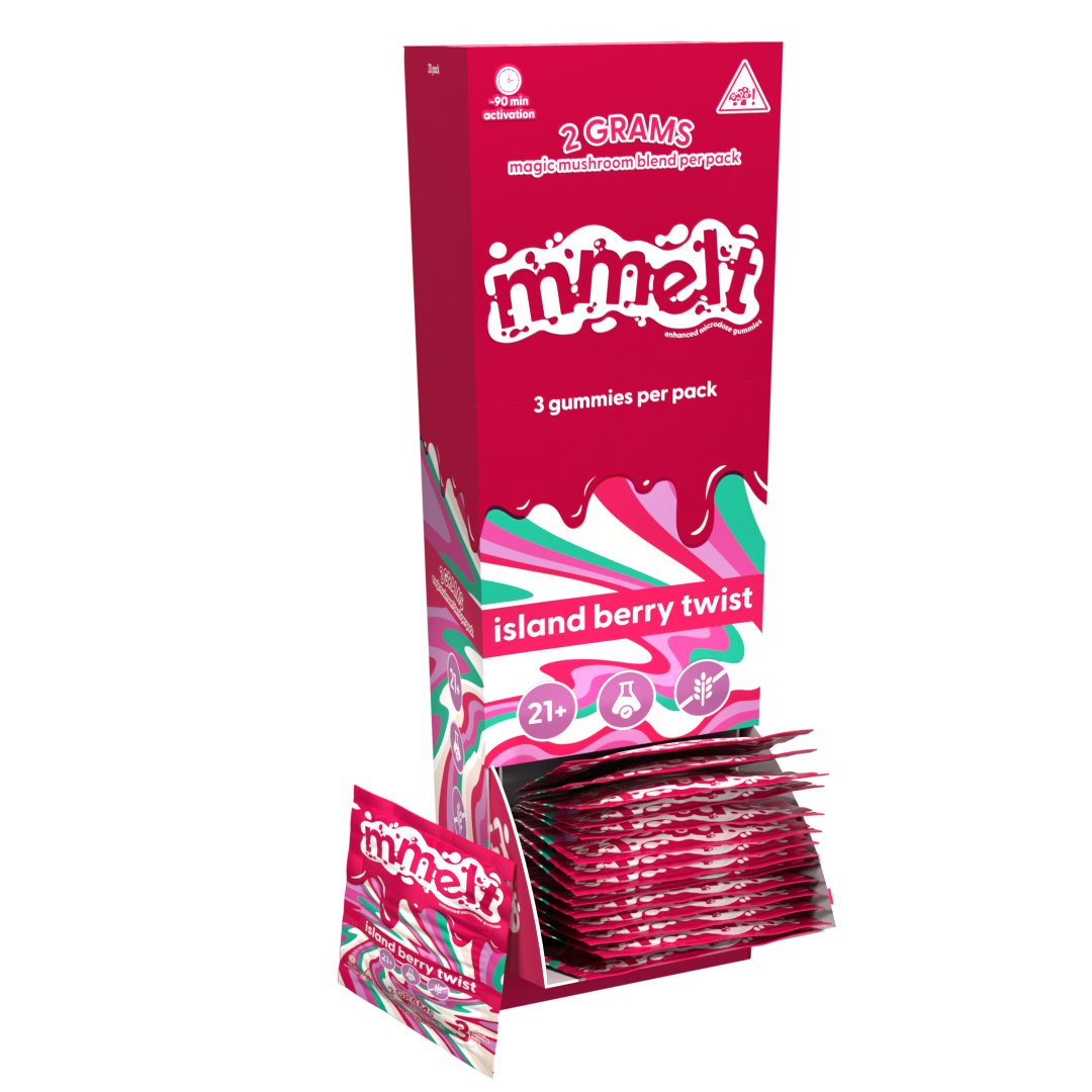 MMelt | Mushroom Gummies | 2G | 3 Per Bag | 20ct Display |