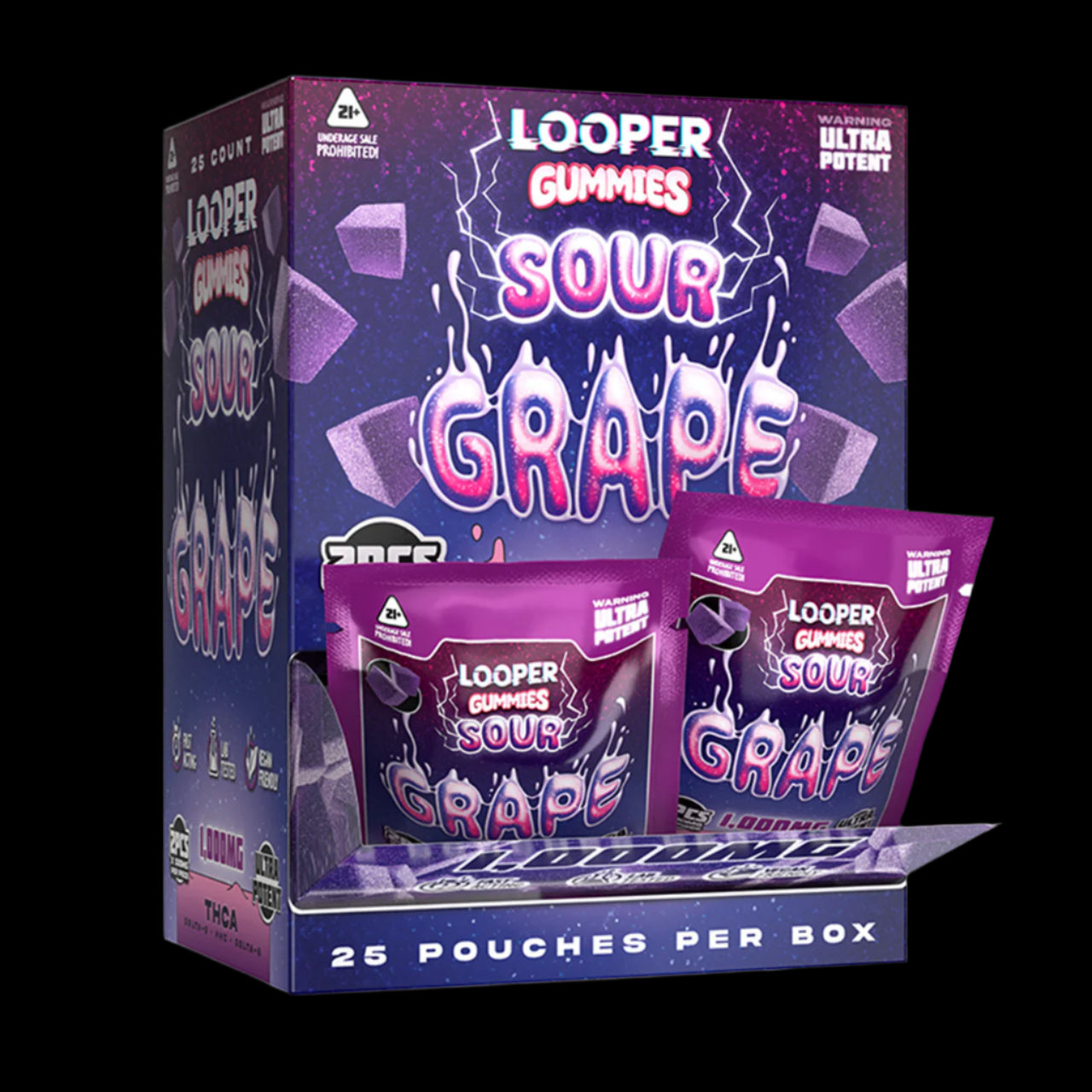 Looper Gummies | THCA Live Badder 1000mg | 25ct Box |