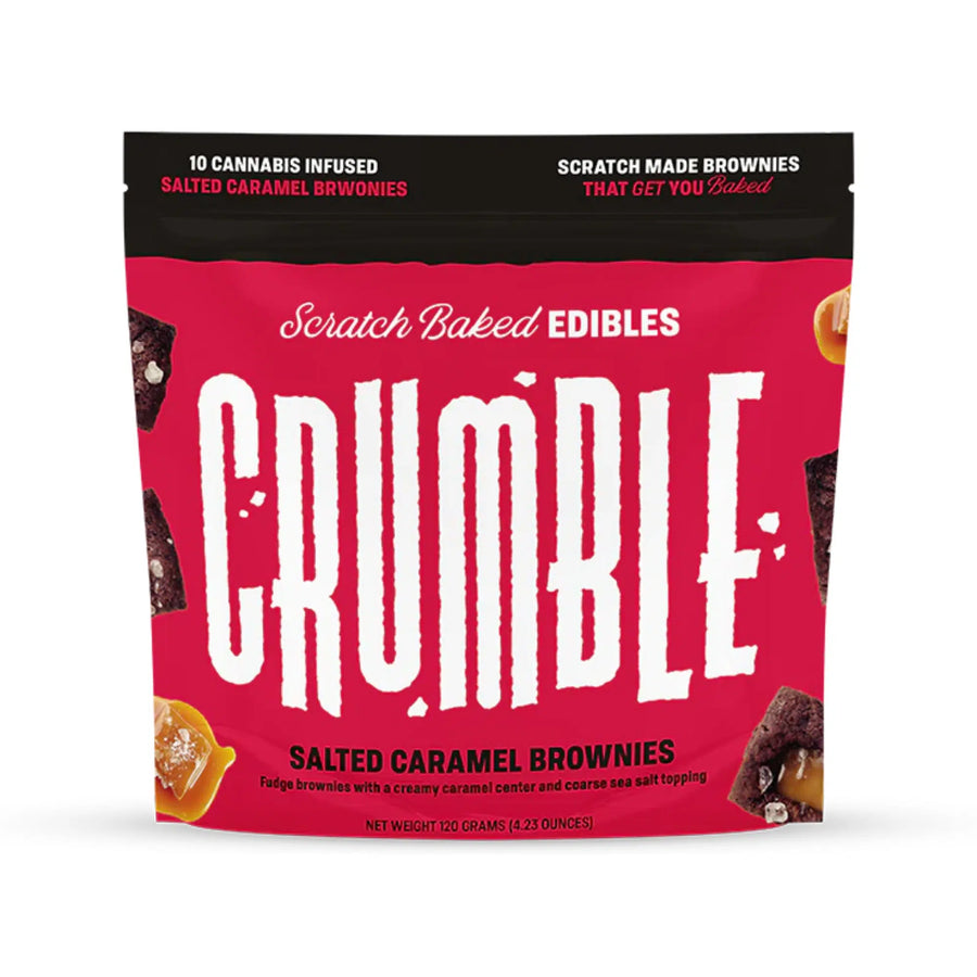 Crumble Salted Caramel Brownies 300mg Delta-9 10ct Bag