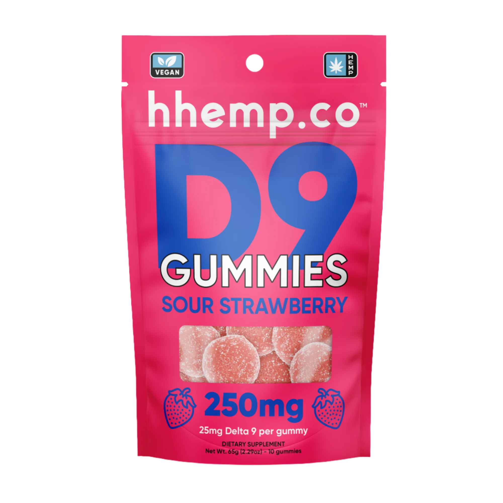 HHemp.co Gummies | Delta-9 50mg 2pk | 24ct Box |