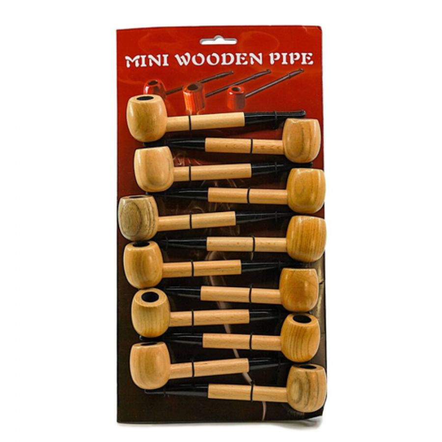 Nirvana Wood Tobacco Pipe Set 12ct Card Display (30385)