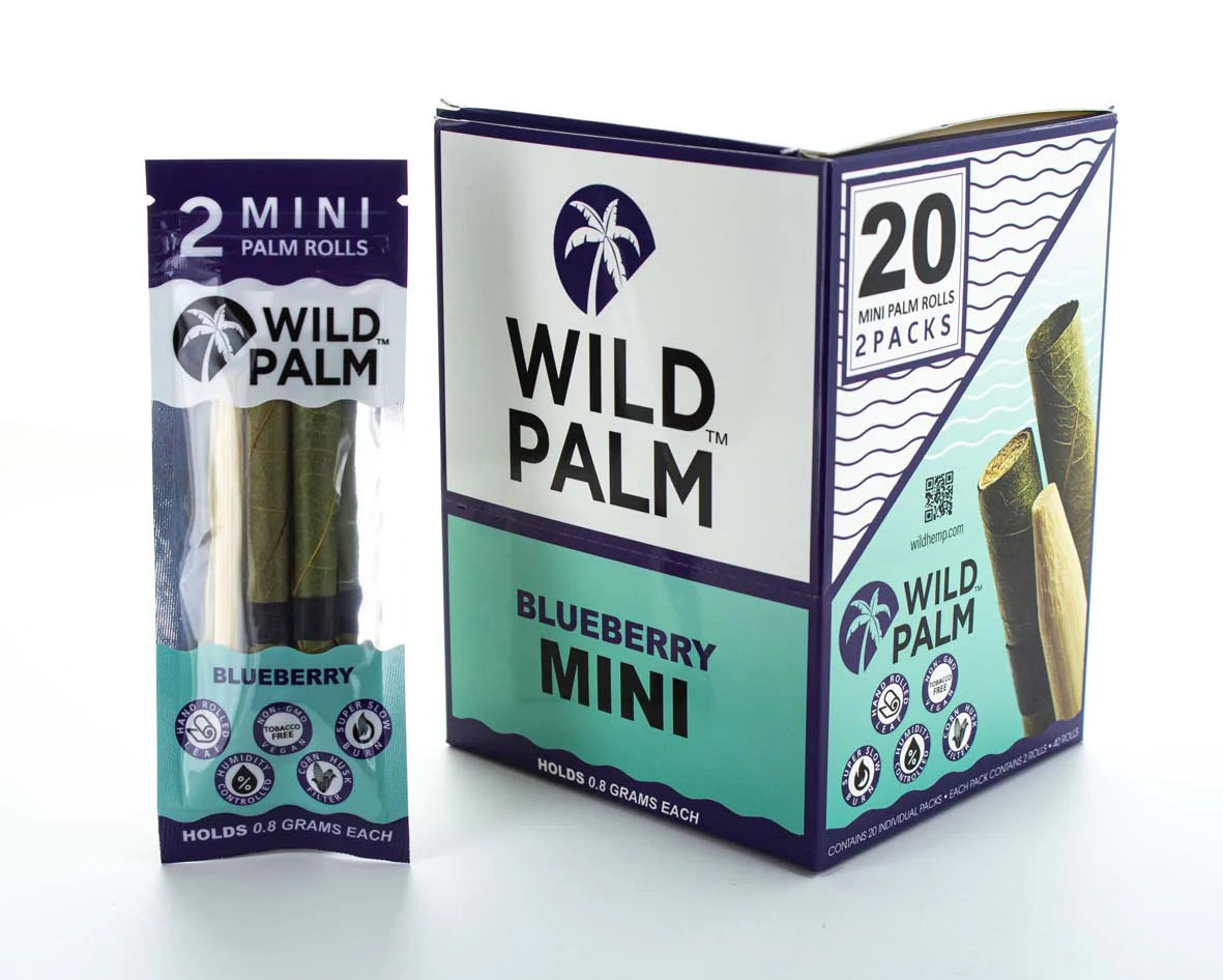 Wild Hemp Mini Palm Rolls 20pk - Blueberry