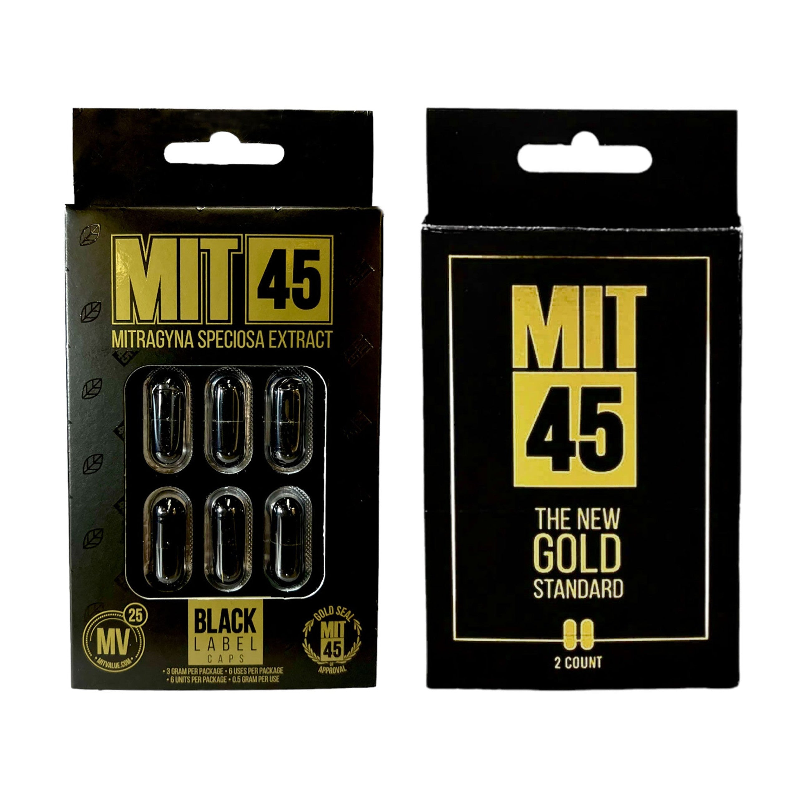 MIT 45 Black Label 6 Caps - 12ct Box