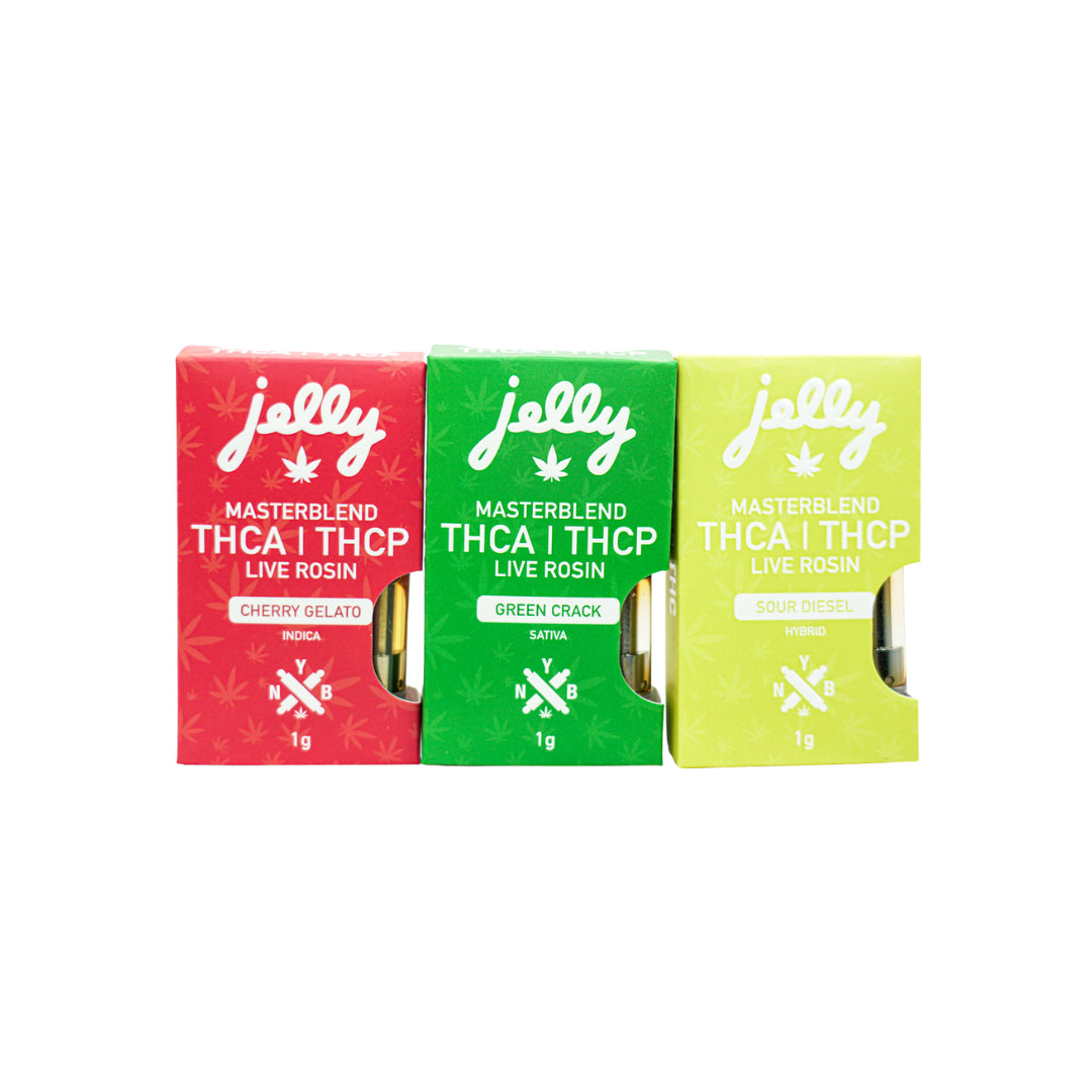 NYB Jelly Carts 1 Gram | THC-A-THC-P | Live Rosin | 5ct Box |