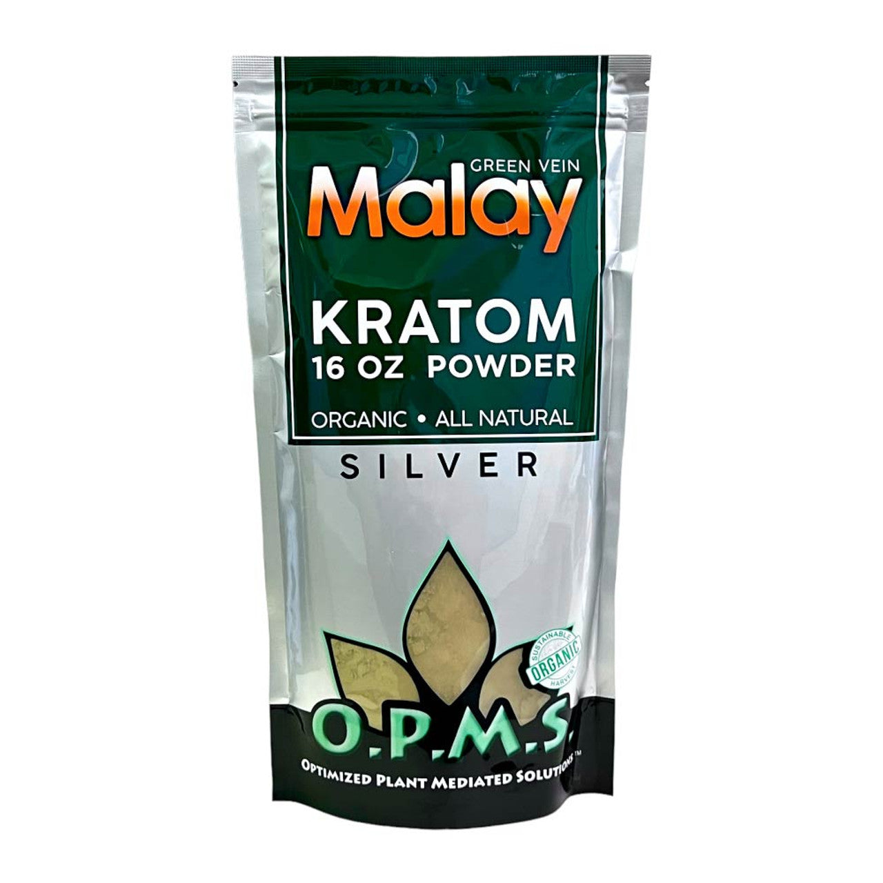 OPMS Kratom Powder 16oz Green Malay