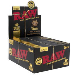 Raw Black Classic King Size Wide Rolling Paper 50ct Box