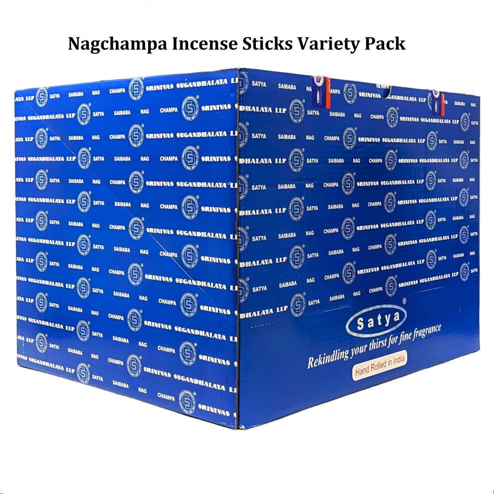 Satya Nag Champa Incense Assorted 84CT Display