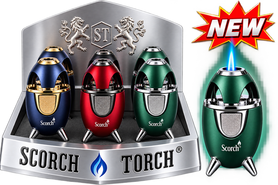 Scorch Torch Single Flame Atomic Rocket Heavy Metal Torch 6ct Box (61861)