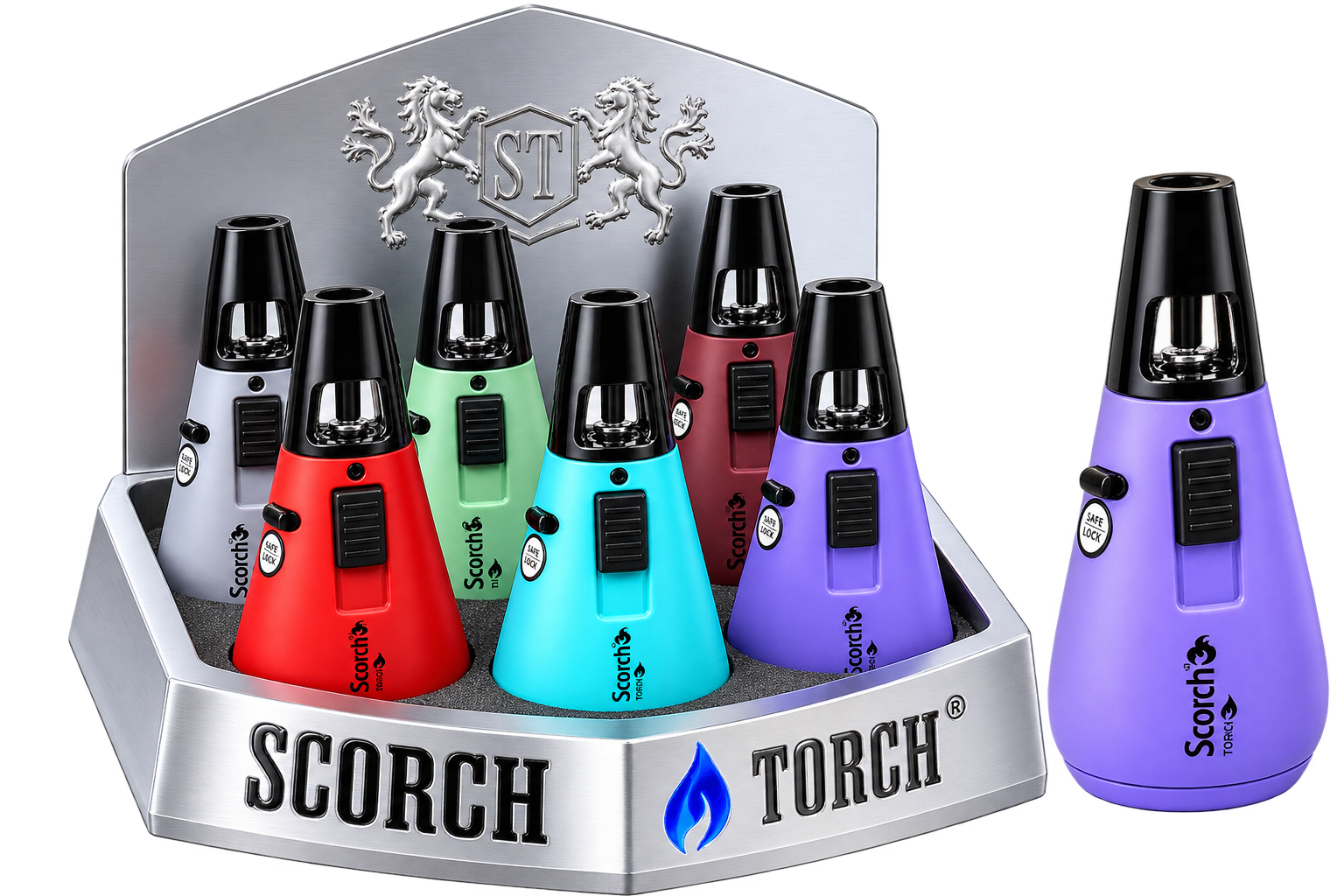 Scorch Torch Single Flame Cone Shape Lighter 6ct Box (61900)